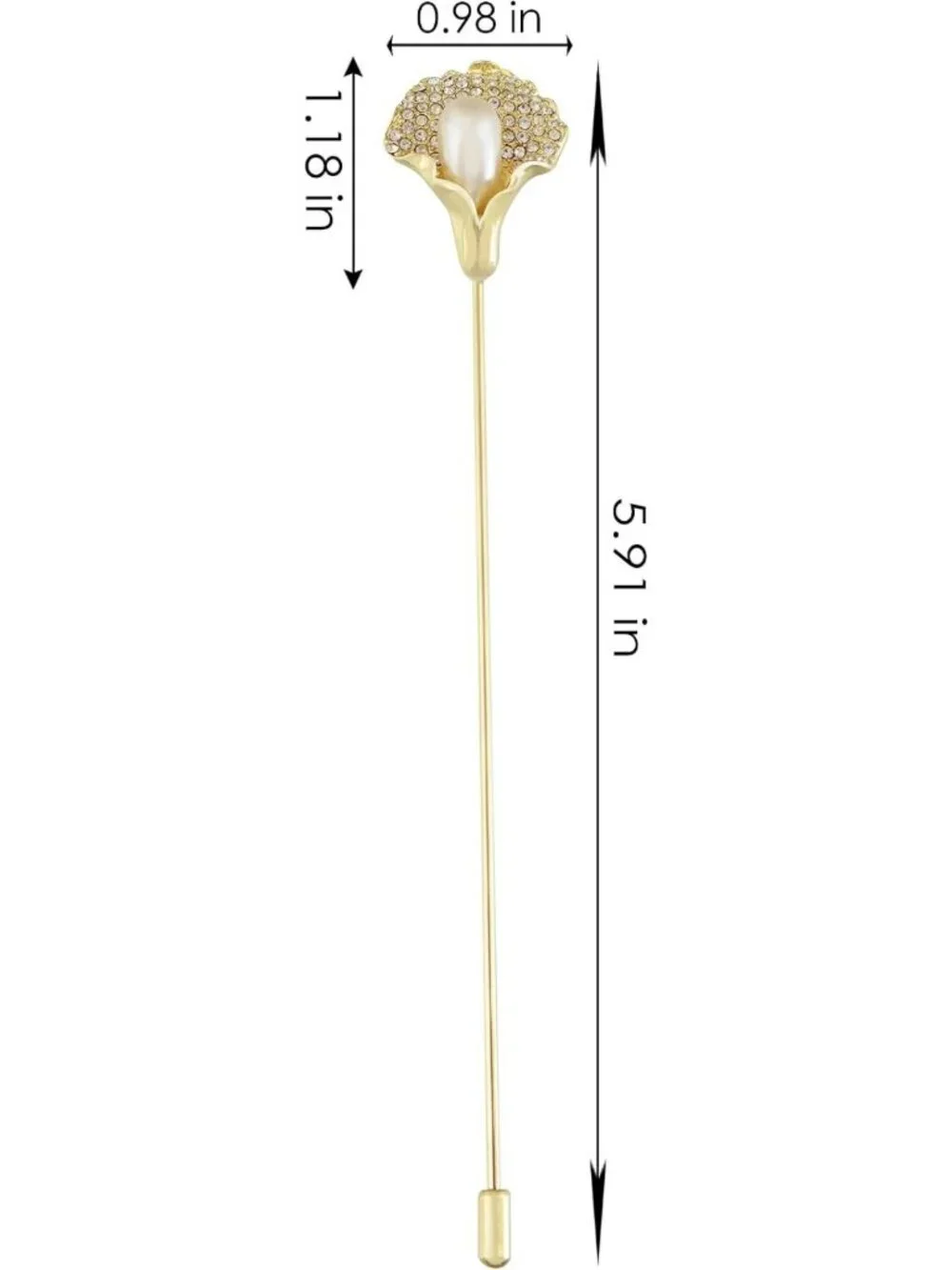 Vintage Golden Tone Hat Pins Set | 5